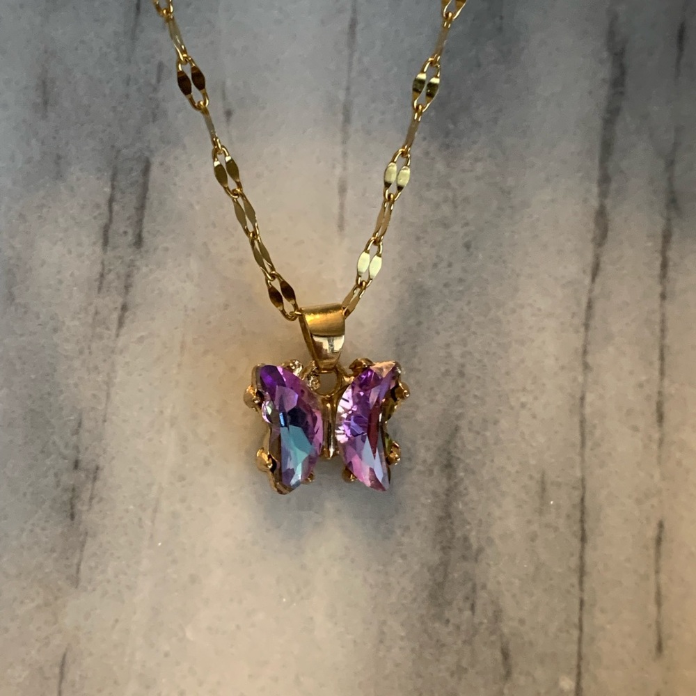 Butterfly Pendant Necklace - Picture 2 of 3